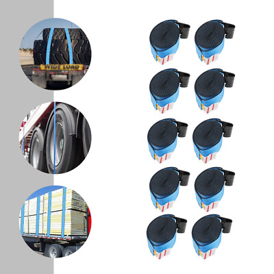 10Pcs 4 inch x 30ft Winch Straps Flat Hook Flatbed Truck Trailer Tie Down Strap