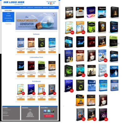 Imperium Shop mit 36 PLR-Produkten mit PLR-Lizenz