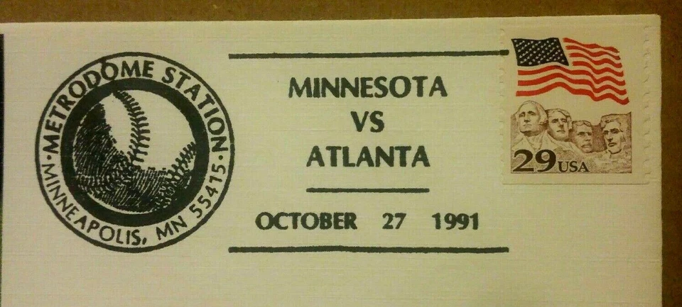 1991 World Series Minnesota Twins - Atlanta Braves LE Covers # 23/50 - New - Image 4 of 4