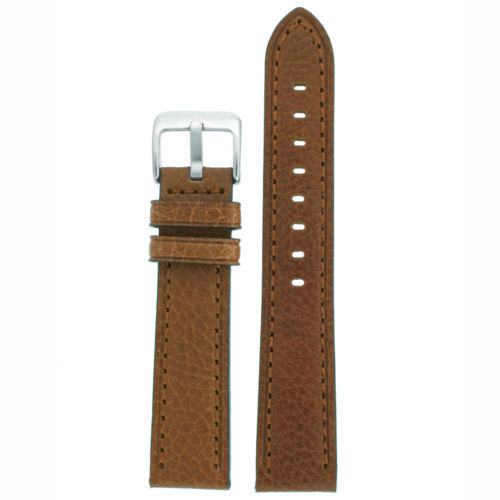 Watch Band Honey Brown Genuine Leather Buffalo Grain BND1462