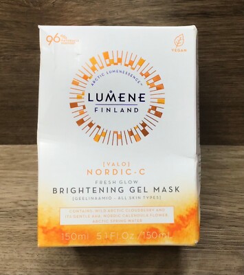 Lumene Nordic-C Fresh Glow Brightening Gel Mask 5.1 fl oz Arctic Cloudberry AHA