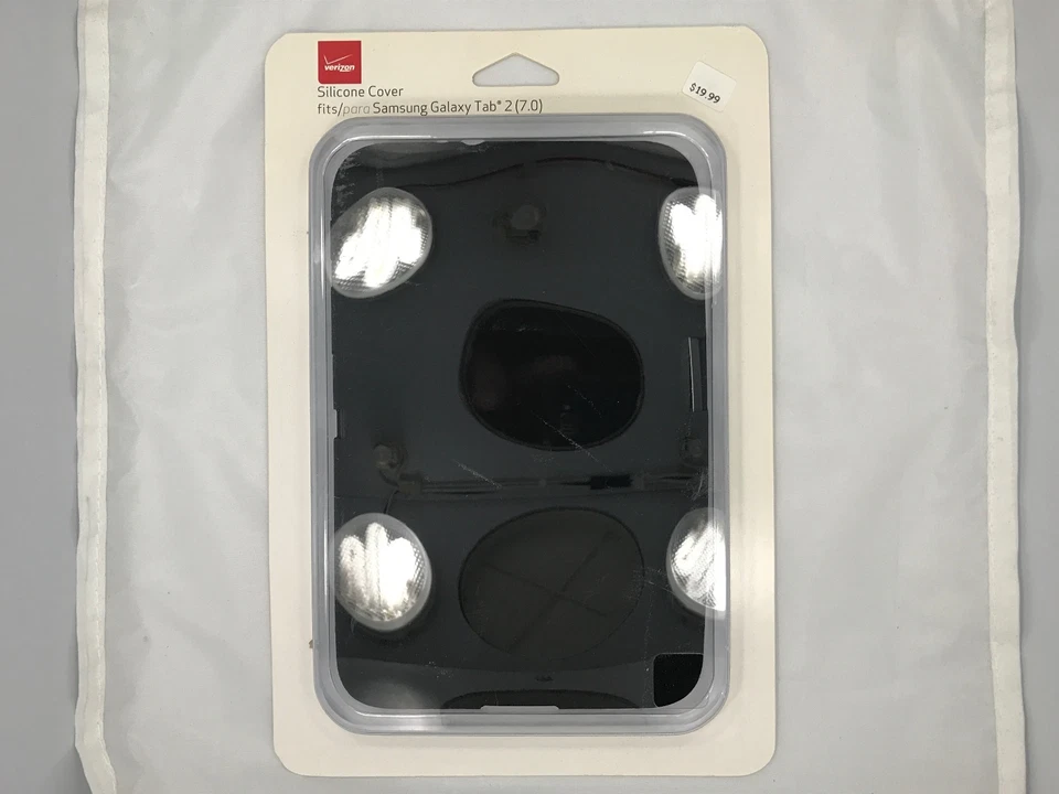 Verizon OEM Silicone Cover Slim Protective for Samsung Galaxy Tab 2 7.0 - Black - Image 3 of 3