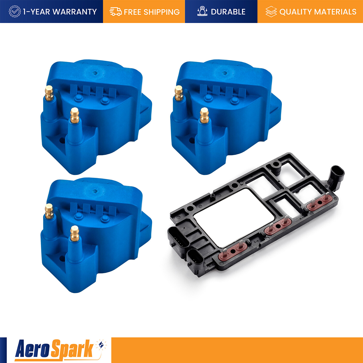 3pcs Ignition Coil & Control Module for Buick Lucerne LaCrosse Park LeSabre DR39