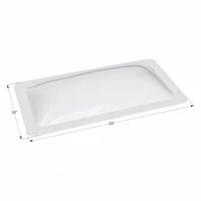Icon 01849 RV Trailer Rectangular Outer Skylight White 18"W x 34"L