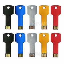 Lot 10 1G - 128G USB Flash Drive Key Shaped Thumb Drives Memory Sticks Bulk Pack