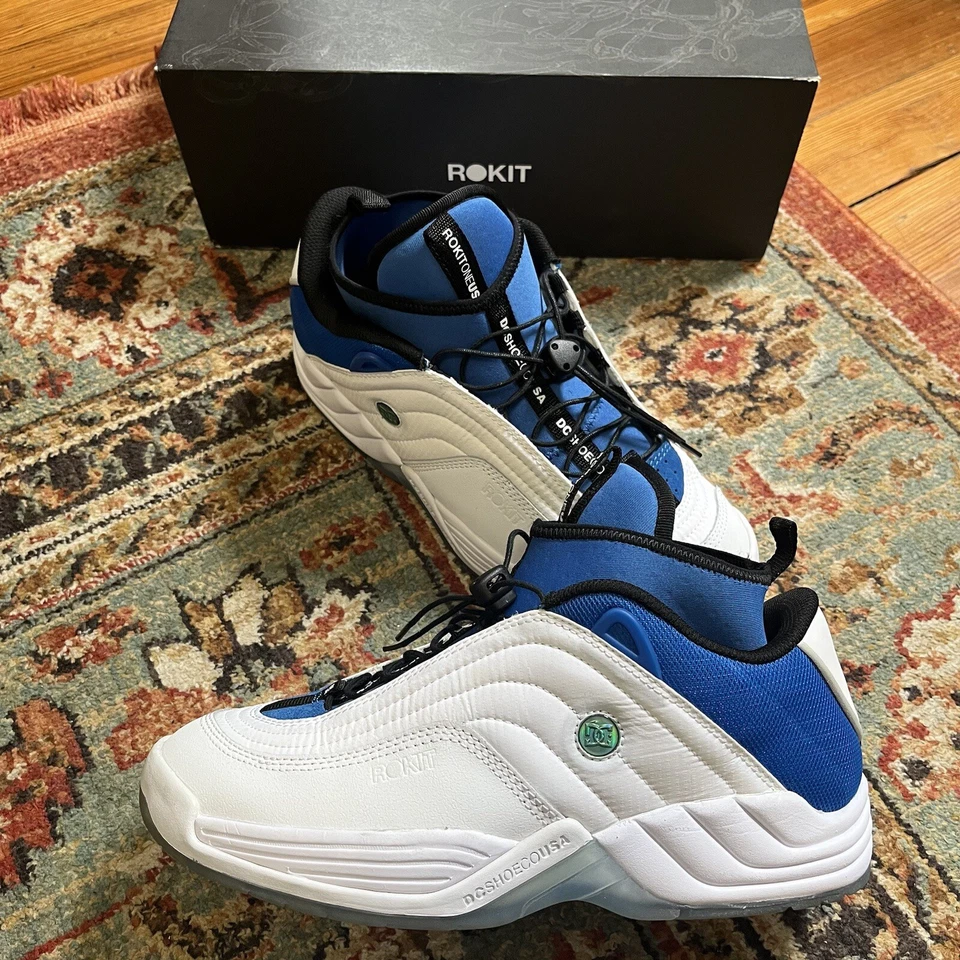DC WILLIAMS OG × ROKIT White Blue Colorway Size 11 VNDS w/Box LEGACY LYNX KALIS - Image 2 of 4
