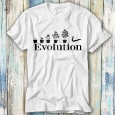 Cannabis Evolution To A Joint T Shirt Meme Gift Top Tee Unisex 1183