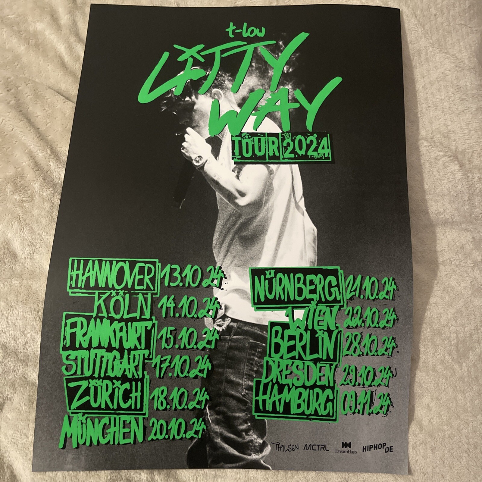 Tour Plakat T-Low Litty Way Tour 2024 Deutschland Konzert Poster ...