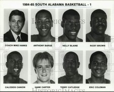 1984 Press Photo University of South Alabama Basketball Team Members - nos36165