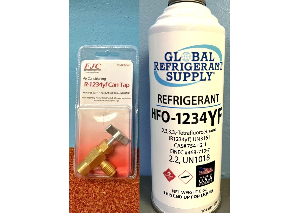R1234yf Refrigerant Automotive A/C, 8 oz. Recharge Kit & Taper | eBay