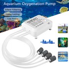 Rechargeable Aquarium Air Pump 4 Outlet Silent with Accessories for 300 Gallon