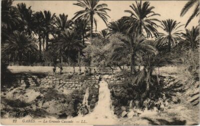 CPA AK TUNISIE GABES La Grande Cascade (13487)