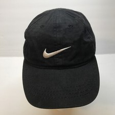 Nike Hat Cap Strapback Toddler Black White Swoosh Adjustable Youth Kids