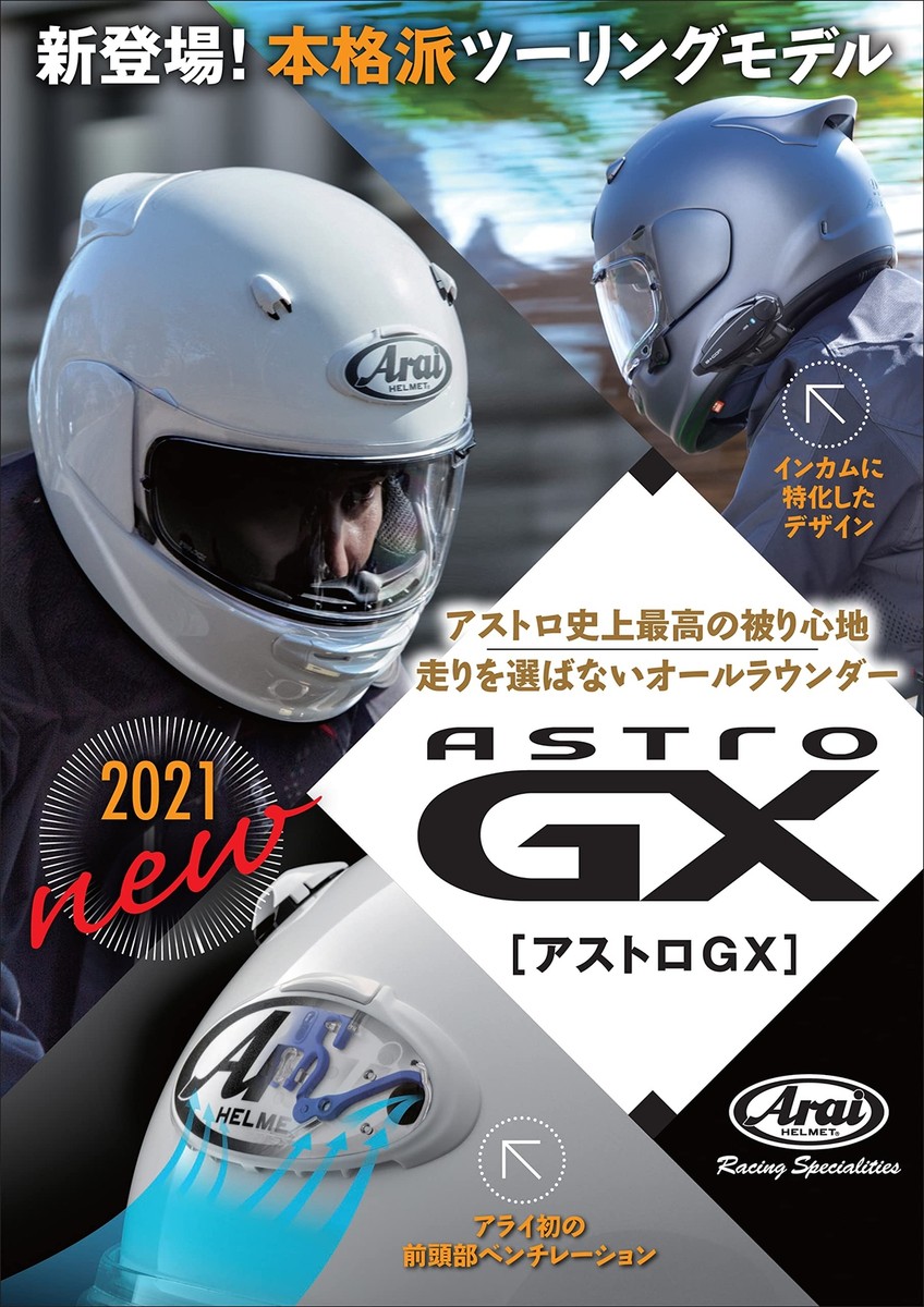 Arai Motorcycle Helmet Full Face ASTRO GX Flat Black, 57~58cm/M 
