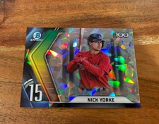Nick Yorke 2022 Bowman Chrome Atomic Scouts Top 100 Refractor /150 NRMT+ Pirates