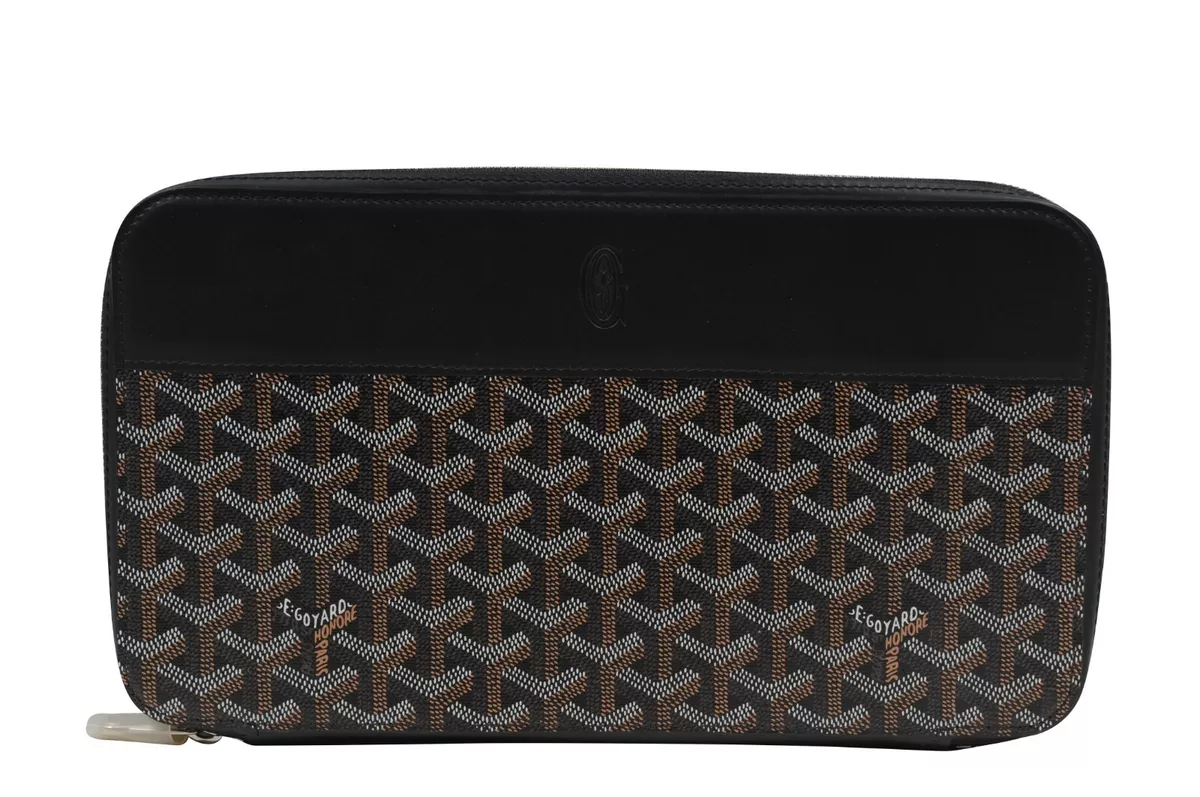 GOYARD Goyardine Pocket Organizer Wallet Grey 135707