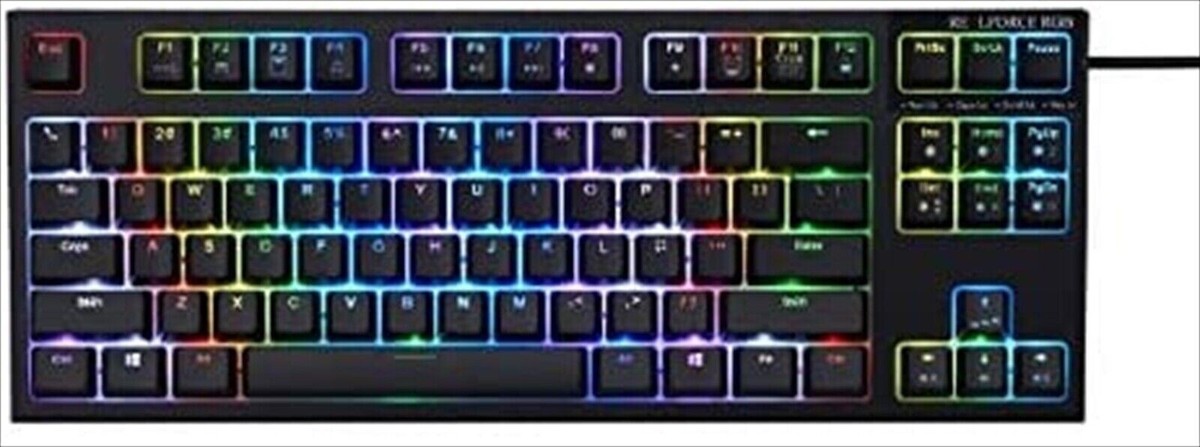 Topre R2TLA-US4G-BK REALFORCE RGB TKL R2 English Numeric keyless