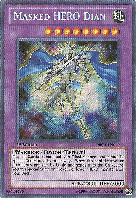 Masked HERO Dian - PRC1-EN019 - Secret Rare - 1st Edition x1