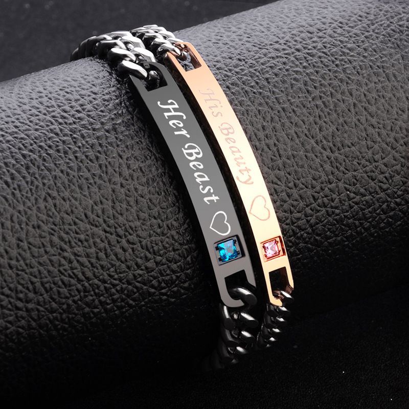 Pulsera De Pareja Para Mujeres Y Hombres, 2 Estilos Su Reina Su Rey Joyería Br