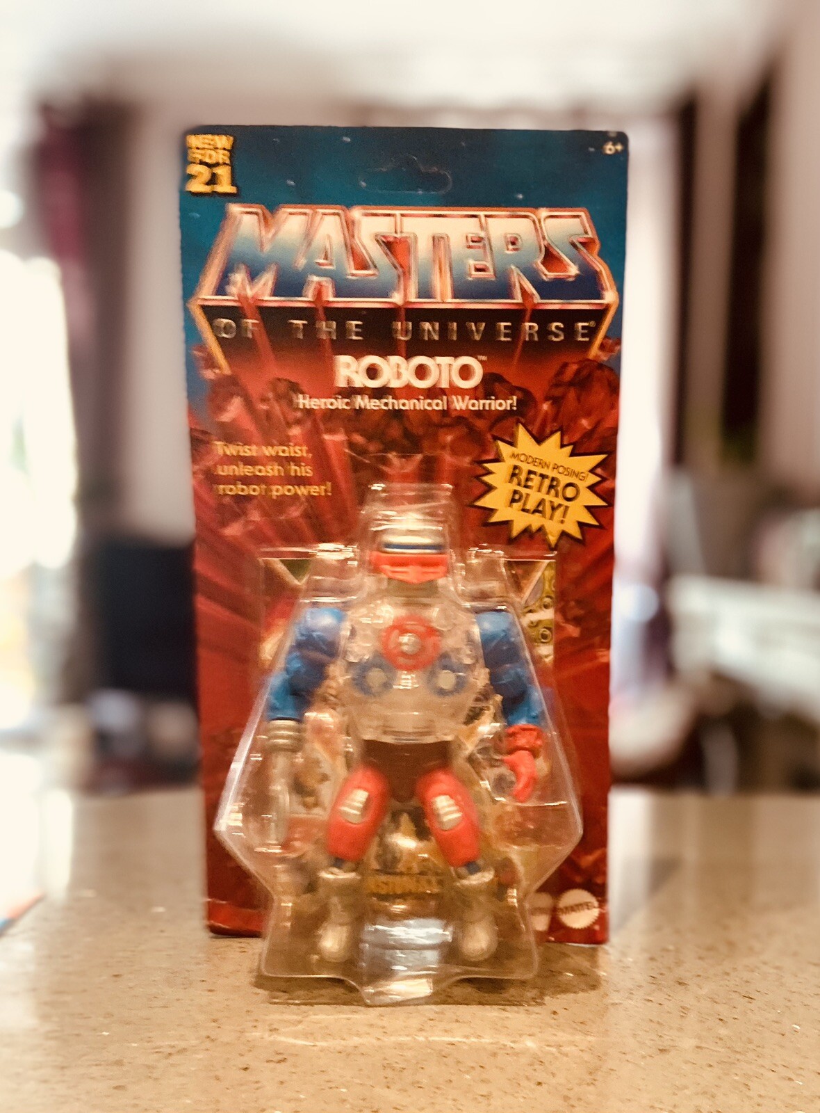 MOTU Origins Roboto figurine de collection avec engrenages fonctionnels