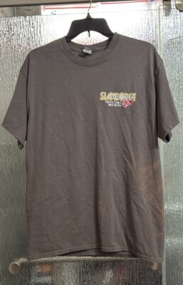 Slamboree 2021 Car Truck Bike Show OK Tshirt 21  P2P Paint Stains Men s Large