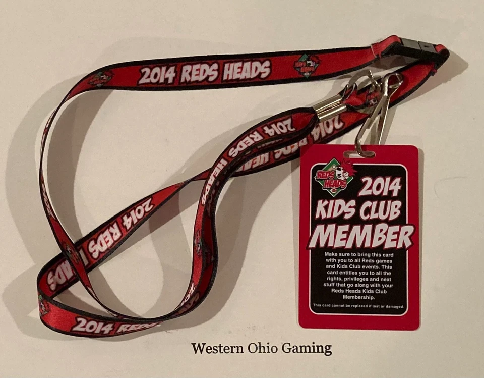 Cincinnati Reds Heads Kids Club 2014 Member Lanyard USED - Image 2 of 4