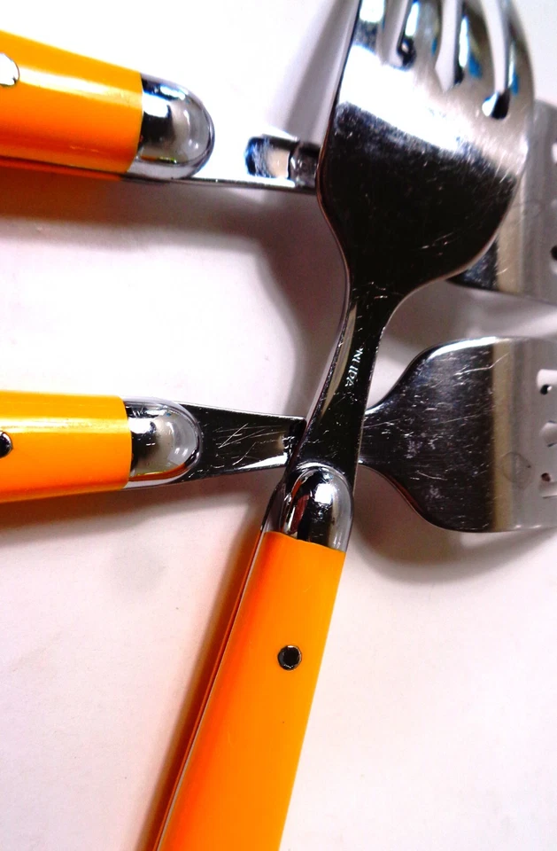 3 tenedores de ensalada vintage Oneida paleta patrón girasol 4 puntas 7 1/2" excelente estado Foto 3 de 4