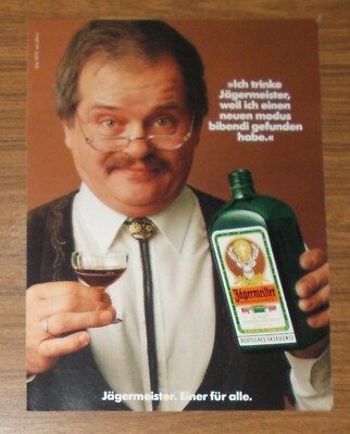 Seltene Werbung JÄGERMEISTER - Einer für alle #2519 Modus bibendi 1983