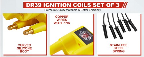 DR39 Ignition Coils + Iridium Spark Plug + Wire for Buick LaCrosse Pontiac Chevy - Picture 9 of 24