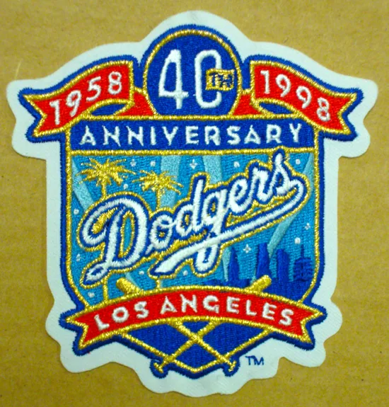 Los Angeles Dodgers 40th Anniversary Official MLB Game Patch