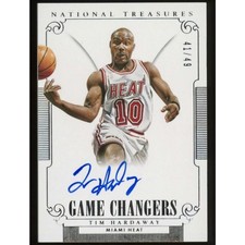 2014 National Treasures Tim Hardaway Game Changers On-Card Auto /49