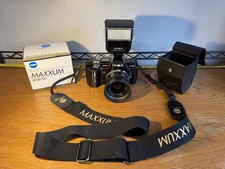 Minolta Maxxum 7000 35mm Film Camera w/ Program Back 70, 35-70mm f4, 2800 Flash