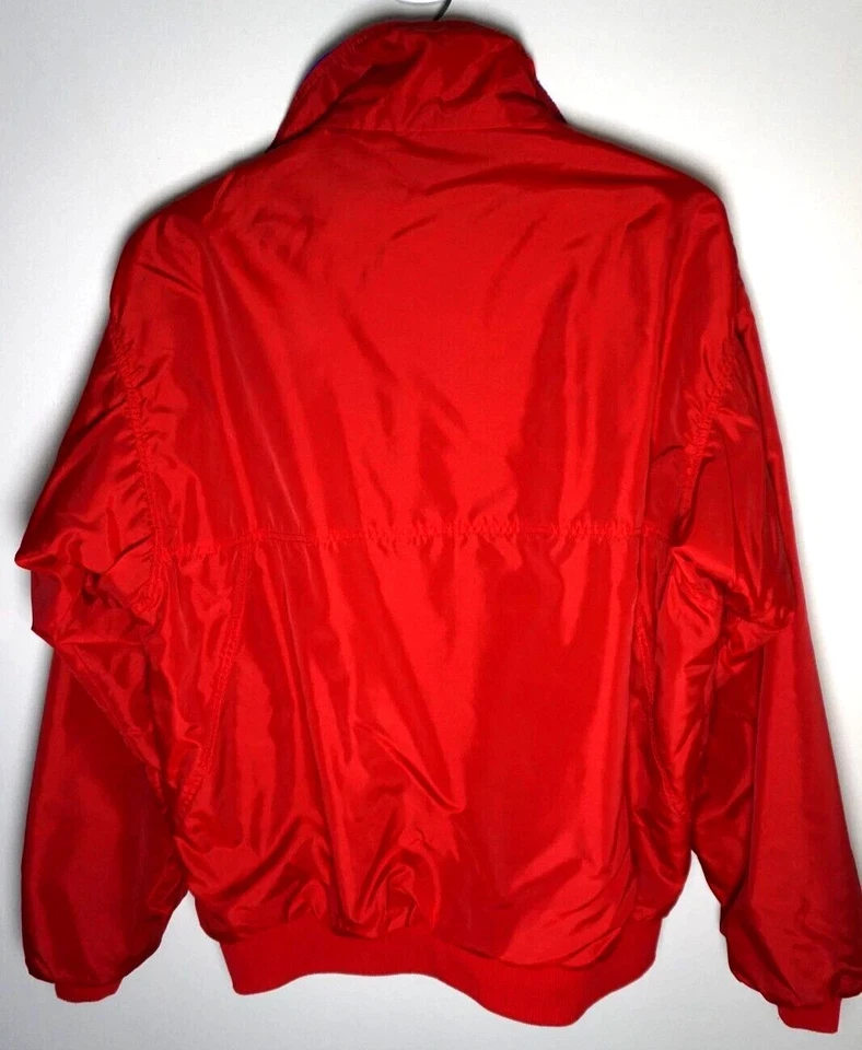 Vintage Patagonia Fleece Bomber Jacket Mens Medium Red Full Zip 90s Retro Hiking - Image 2 of 4