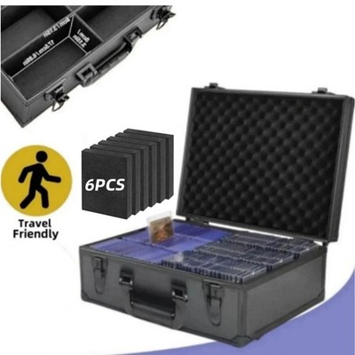 600+ Hard Case For Toploader 3''x4'' 35pt Sports Card Storage Box Holds w/
