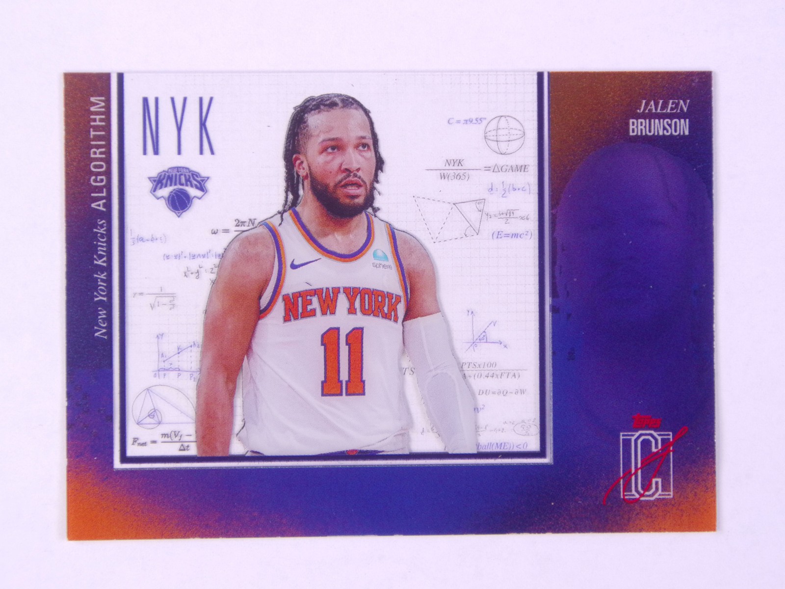 2025-26 Signature Class Jalen Brunson #AL-20 Algorithm Acetate