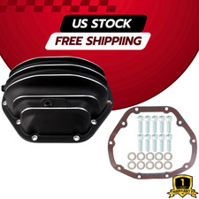 Dana 80 10-bolt Aluminum Differential Cover Black Finned Wgasket Hardware Dana 80 10-bolt Aluminum Differential Cover Black Finned Wgasket Hardware