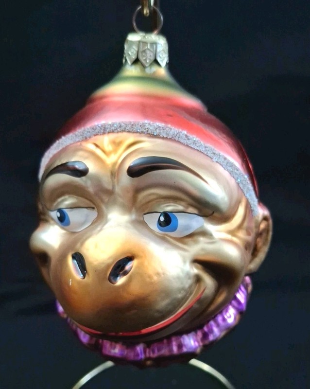 1996 Christopher Radko "My Favorite Chimp"(Red Hat) Ornament 95-148-1 Poland
