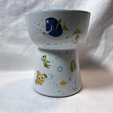Finding Nemo Ceramic Cat Bowl Tall Chewy Ceramic Food Water Disney Pixar