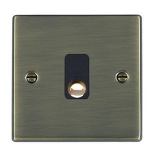Hamilton 79COB Hartland Antique Brass 20A Cable Outlet With Black Insert