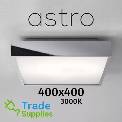 Astro LED Deckenleuchte 27,4W Panel Chrom eckig Leuchte Küche Zimmer 400x400 NEU