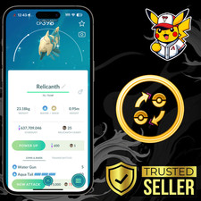 Pok mon Go  Shiny Relicanth  Un/Registered Trade 