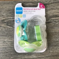 MAM 6+ Months 2 Orthodontic Pacifiers & Clip - NIP Fish