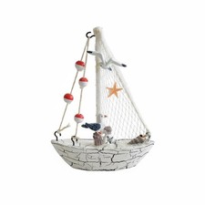 Wooden Sailboat Ornament Ideal Gift Wooden Sailboat Model Handmade for Students