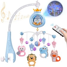 Crib Mobile with Music and Lights,Mobiles for Cribs, Baby Mobile Arm Toys Han...