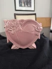 VINTAGE 1940s PINK MCCOY HEART ROSE VASE