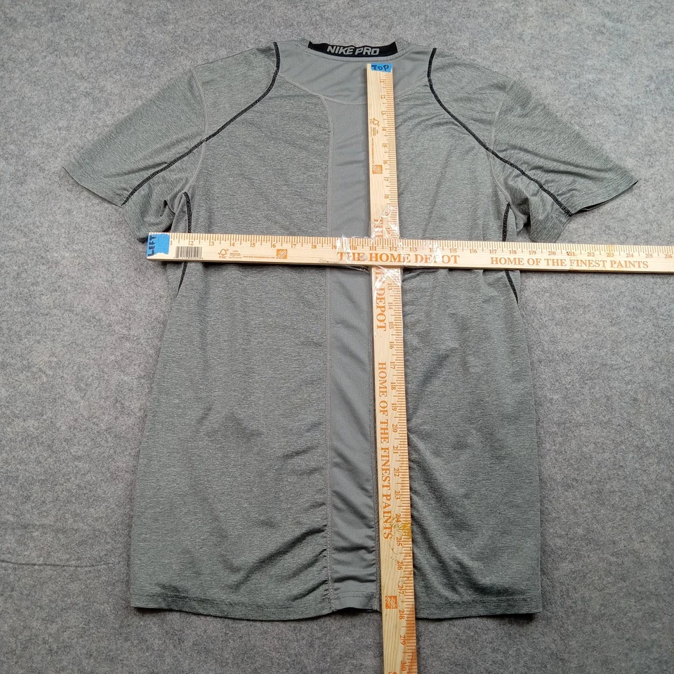 Nike Shirt Mens Medium Gray Dri-Fit Pro Fitted Athletic Compression Training - Image 4 of 4