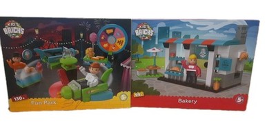Kid's Bricks Fun Park, Bakery, Picnic, Bausteine, Neu 2 SETS Ungeöffnet