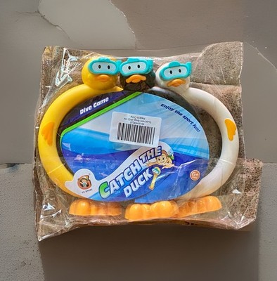 Catch the Duck Dive Game Pool Water Toys - Pool Toys -  3 Duck Rings Age 6+ NEW