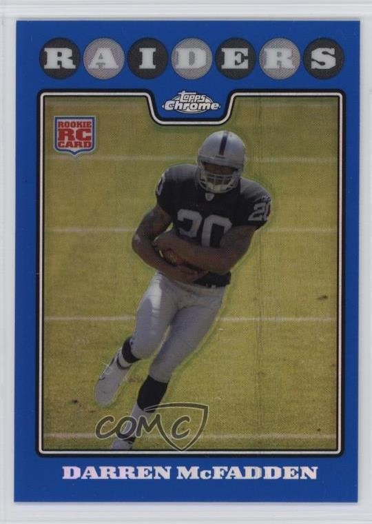 2008 Topps Chrome Blue Refractor Darren McFadden #TC181 Rookie RC