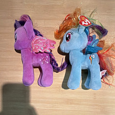 Ty My Little Pony Twilight Sparkle  Rainbow Dash Plush Lot Small